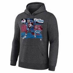 Nathan MacKinnon Colorado Avalanche Fresh Ice Hoodie - Charcoal - NHL