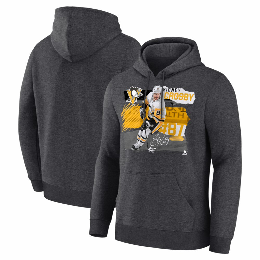 Sidney Crosby Pittsburgh Penguins Fresh Ice Hoodie - Charcoal - NHL