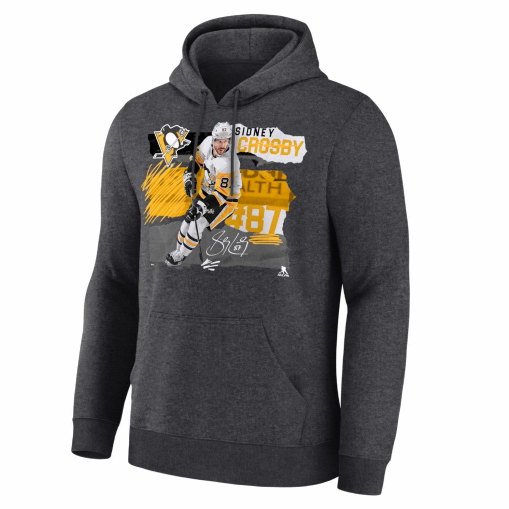 Sidney Crosby Pittsburgh Penguins Fresh Ice Hoodie - Charcoal - NHL
