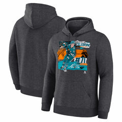 Macklin Celebrini San Jose Sharks Fresh Ice Hoodie - Charcoal - NHL