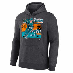 Macklin Celebrini San Jose Sharks Fresh Ice Hoodie - Charcoal - NHL