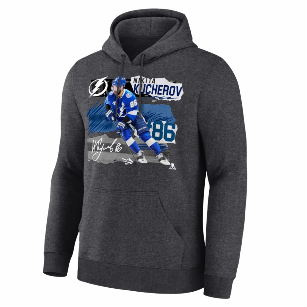 Nikita Kucherov Tampa Bay Lightning Fresh Ice Hoodie - Charcoal - NHL
