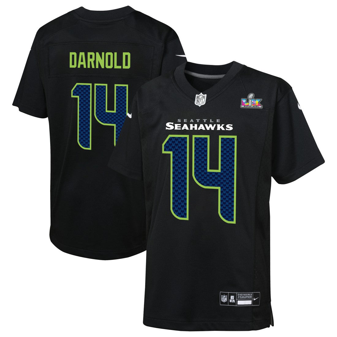 Sam Darnold Seattle Seahawks Youth Super Bowl LX Carbon Fashion Game Jersey Black | Nike for Sale