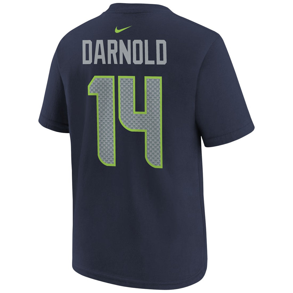 Sam Darnold Seattle Seahawks Youth Super Bowl LX Name & Number T-Shirt College Navy | Nike for Sale