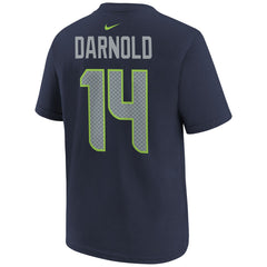 Sam Darnold Seattle Seahawks Youth Super Bowl LX Name & Number T-Shirt College Navy | Nike for Sale