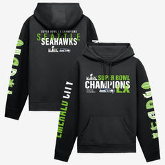 Seattle Seahawks Super Bowl LX Champions Four Piece Hoodie Black | Fanatics
