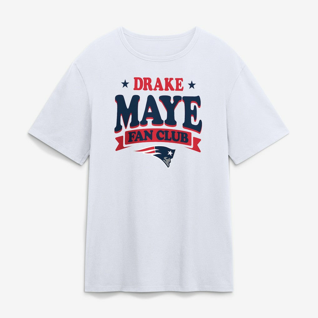 New England Patriots Drake Maye Fan Club T-Shirt White | NFL