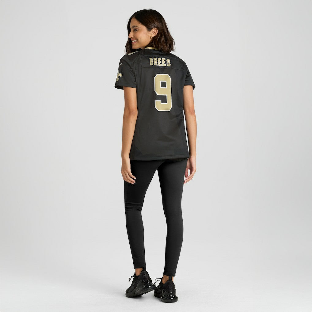 Drew Brees New Orleans Saints Women's Team Game Jersey Black | Nike for Sale