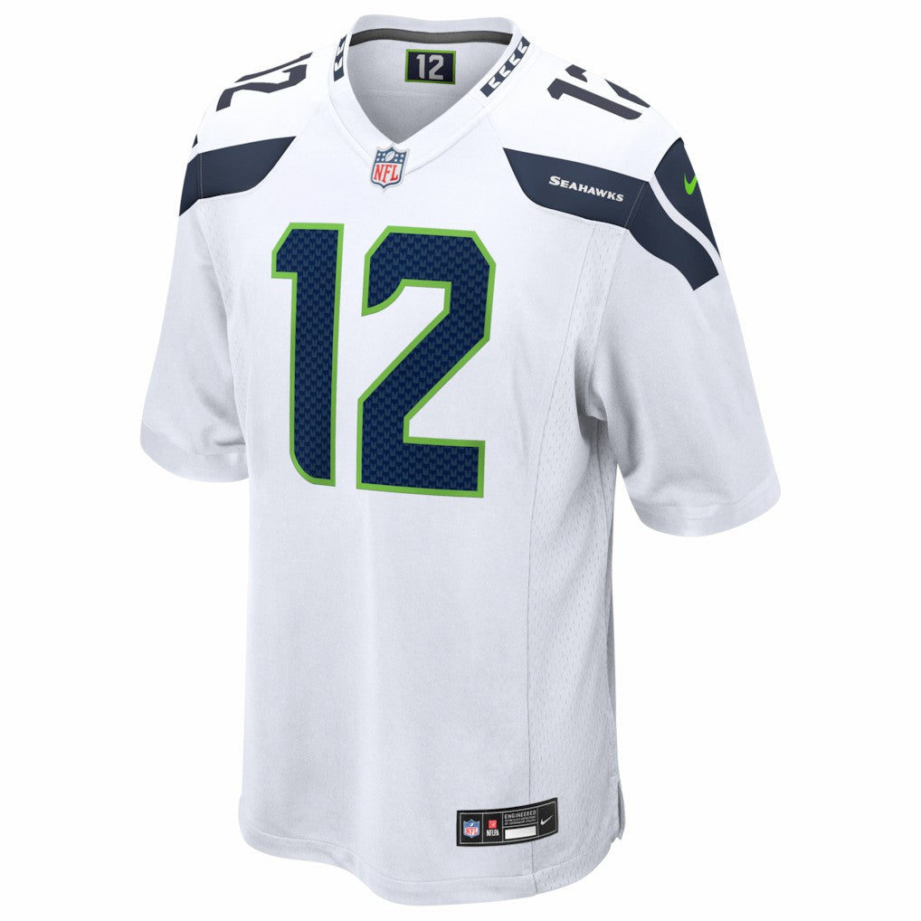 12s Seattle Seahawks Game Jersey White | Nike for Sale