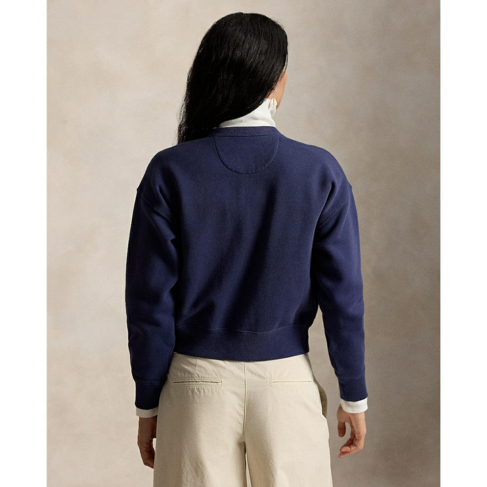 Yankees Polo Ralph Lauren Women's Seasonal Knit Full-Snap Cardigan - MLB
