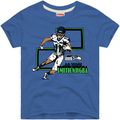 Jaxon Smith-Njigba Seattle Seahawks Homage Youth Draft Tri-Blend T-Shirt Royal | NFL
