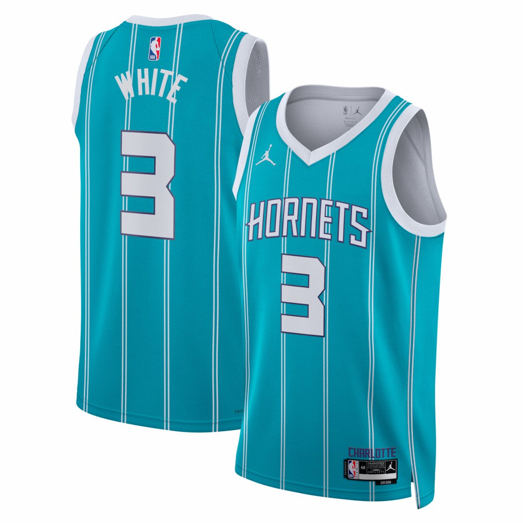 Coby White Charlotte Hornets Jordan Brand Unisex Swingman Jersey Icon Edition Teal - NBA