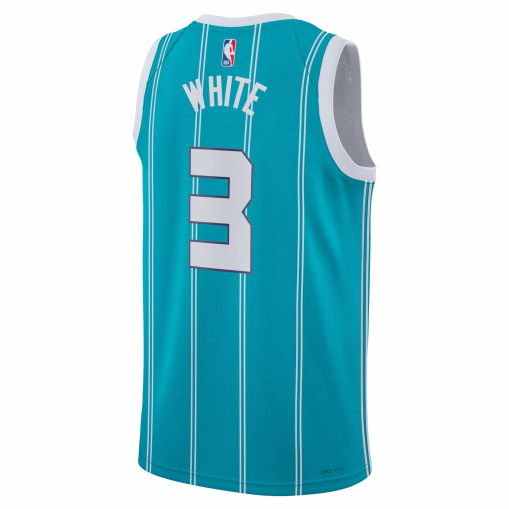 Coby White Charlotte Hornets Jordan Brand Unisex Swingman Jersey Icon Edition Teal - NBA
