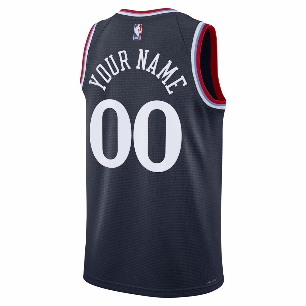 LA Clippers Unisex Swingman Custom Jersey Icon Edition Navy - NBA