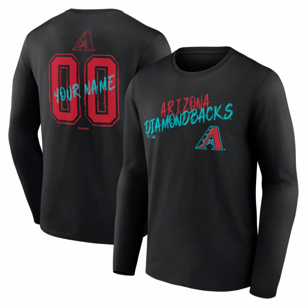 Arizona Diamondbacks  Hustle Personalized Name & Number Long Sleeve T-Shirt - MLB