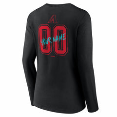 Arizona Diamondbacks Women's Hustle Personalized Name & Number Long Sleeve V-Neck T-Shirt - MLB