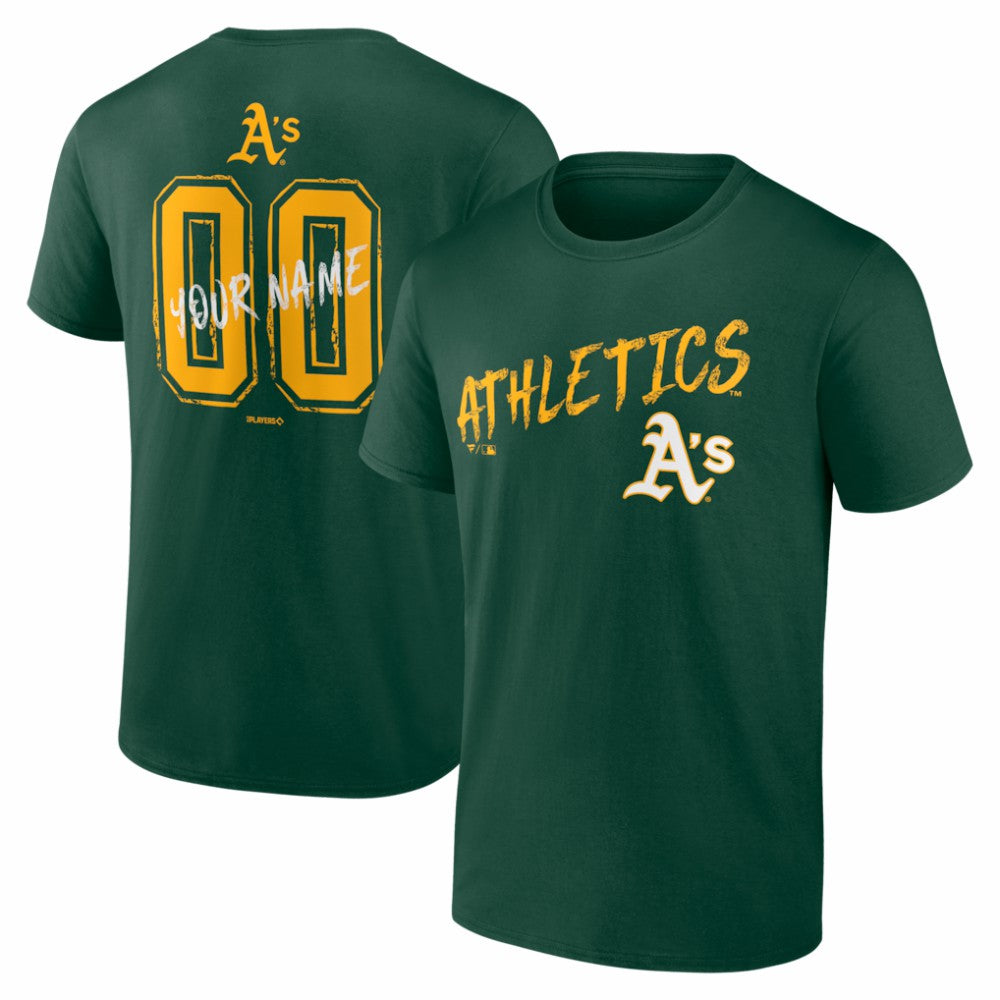 Athletics  Hustle Personalized Name & Number T-Shirt - MLB