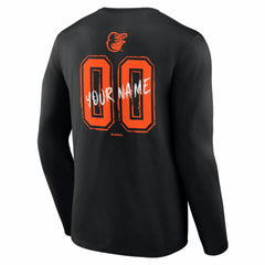 Baltimore Orioles  Hustle Personalized Name & Number Long Sleeve T-Shirt - MLB