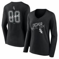 Chicago White Sox Women's Hustle Personalized Name & Number Long Sleeve V-Neck T-Shirt - MLB