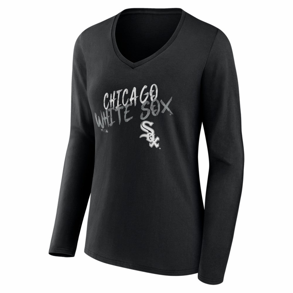 Chicago White Sox Women's Hustle Personalized Name & Number Long Sleeve V-Neck T-Shirt - MLB