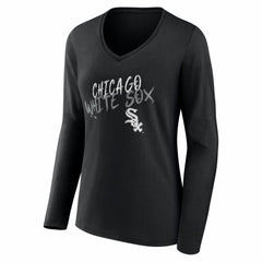 Chicago White Sox Women's Hustle Personalized Name & Number Long Sleeve V-Neck T-Shirt - MLB