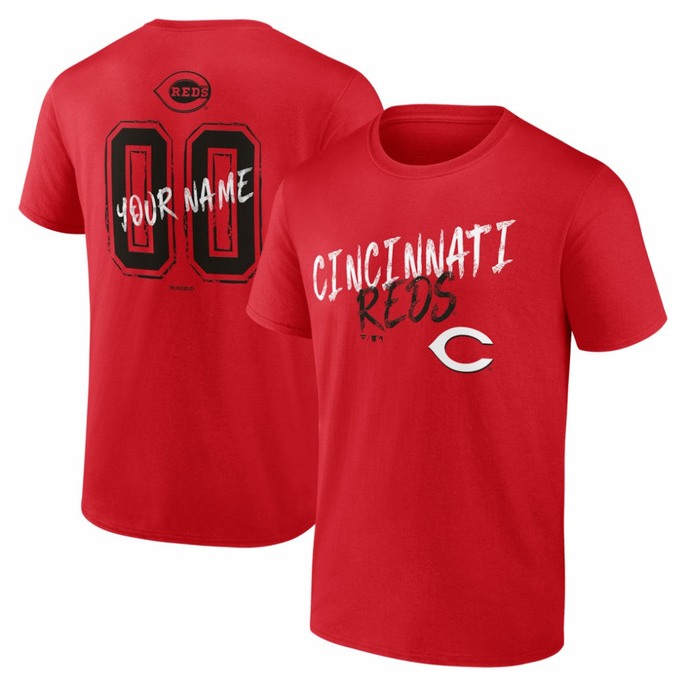 Cincinnati Reds  Hustle Personalized Name & Number T-Shirt - MLB