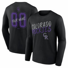 Colorado Rockies  Hustle Personalized Name & Number Long Sleeve T-Shirt - MLB
