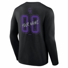 Colorado Rockies  Hustle Personalized Name & Number Long Sleeve T-Shirt - MLB