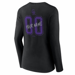 Colorado Rockies Women's Hustle Personalized Name & Number Long Sleeve V-Neck T-Shirt - MLB