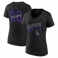 Colorado Rockies Women's Hustle Personalized Name & Number V-Neck T-Shirt - MLB