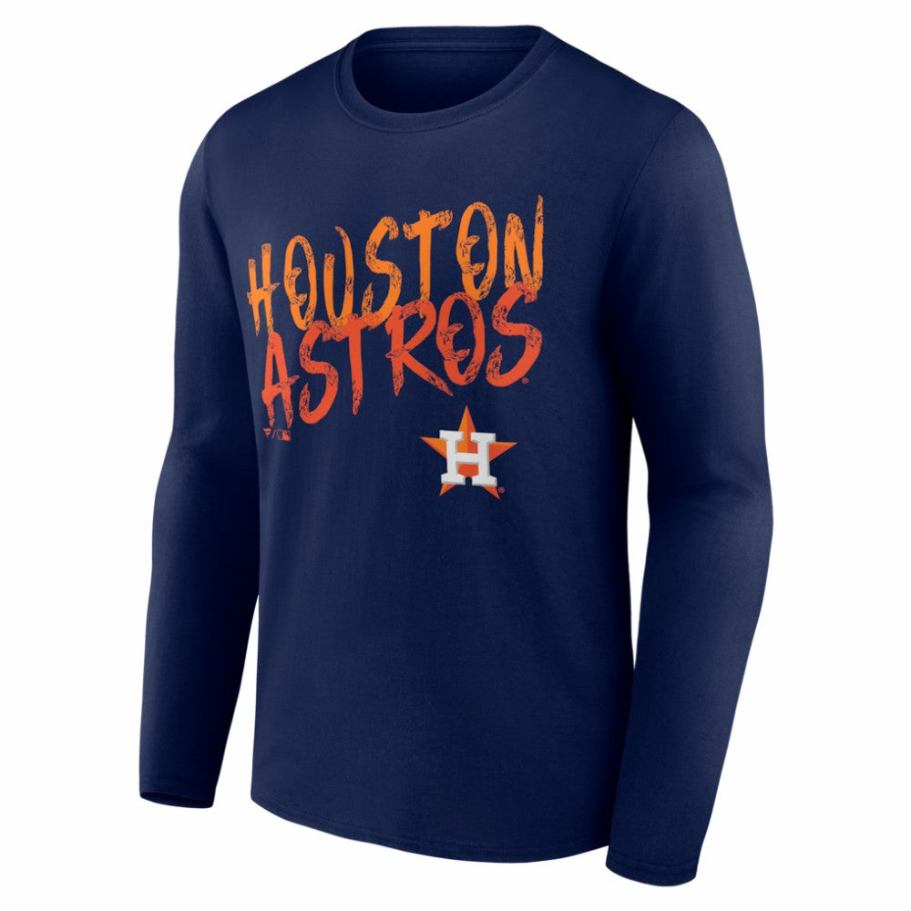 Houston Astros  Hustle Personalized Name & Number Long Sleeve T-Shirt - MLB