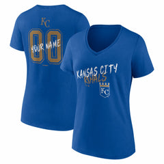 Kansas City Royals Women's Hustle Personalized Name & Number V-Neck T-Shirt - MLB