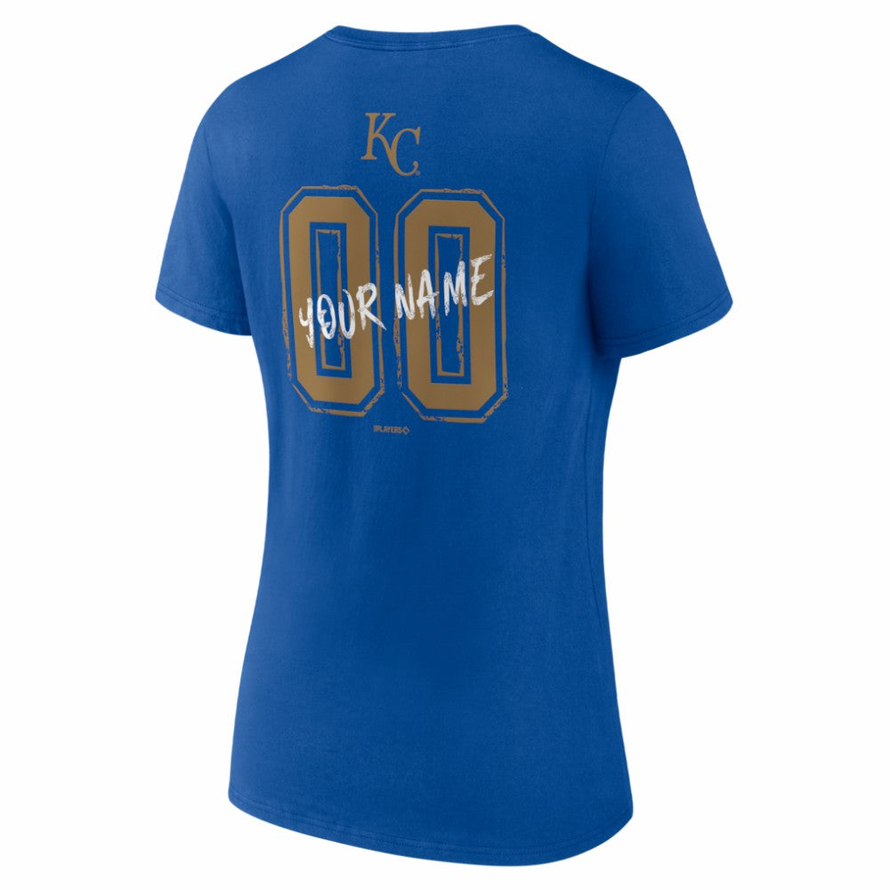Kansas City Royals Women's Hustle Personalized Name & Number V-Neck T-Shirt - MLB