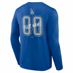 Los Angeles Dodgers  Hustle Personalized Name & Number Long Sleeve T-Shirt - MLB