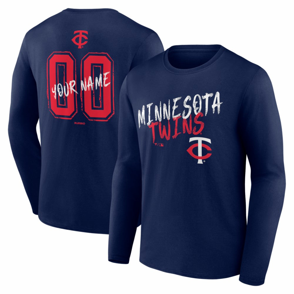 Minnesota Twins  Hustle Personalized Name & Number Long Sleeve T-Shirt - MLB