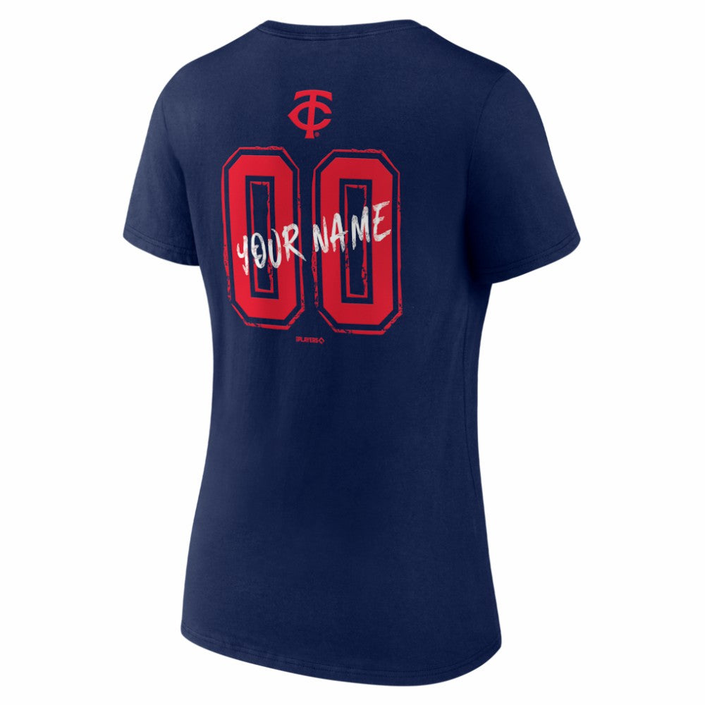 Minnesota Twins Women's Hustle Personalized Name & Number V-Neck T-Shirt - MLB