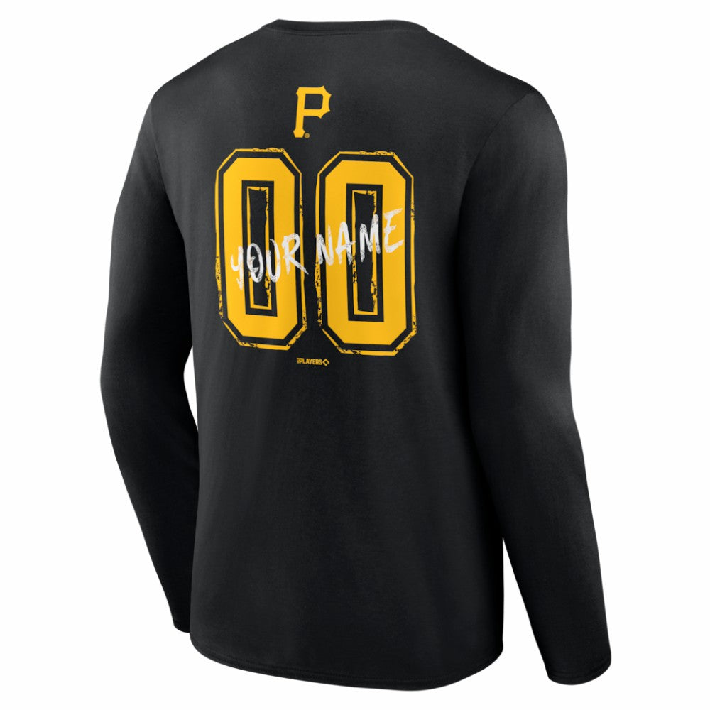 Pittsburgh Pirates  Hustle Personalized Name & Number Long Sleeve T-Shirt - MLB
