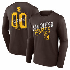 San Diego Padres  Hustle Personalized Name & Number Long Sleeve T-Shirt - MLB