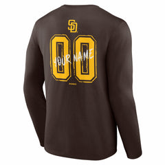 San Diego Padres  Hustle Personalized Name & Number Long Sleeve T-Shirt - MLB