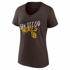 San Diego Padres Women's Hustle Personalized Name & Number V-Neck T-Shirt - MLB
