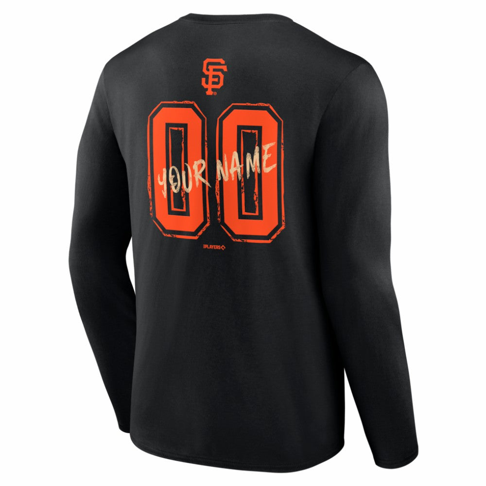 San Francisco Giants  Hustle Personalized Name & Number Long Sleeve T-Shirt - MLB