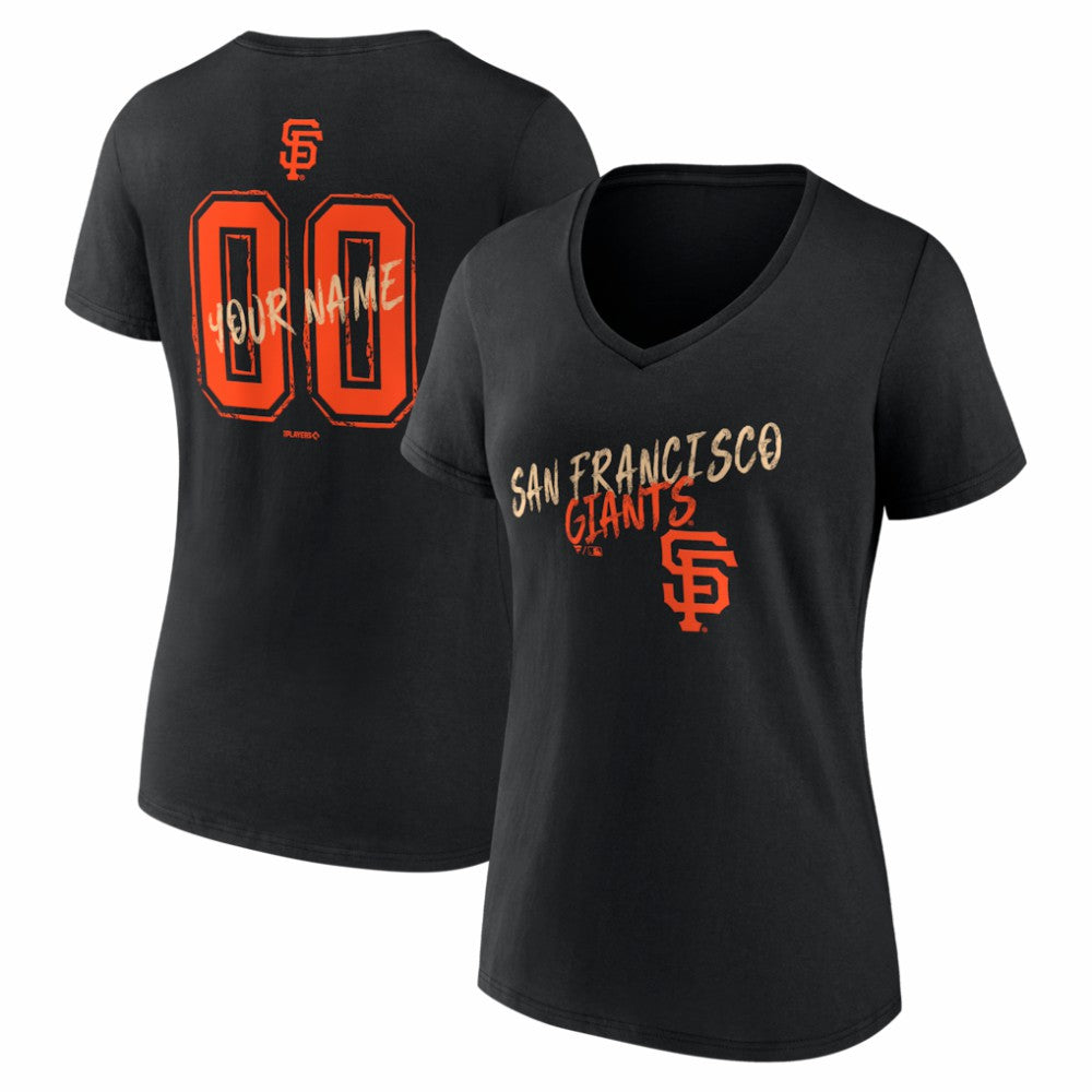 San Francisco Giants Women's Hustle Personalized Name & Number V-Neck T-Shirt - MLB
