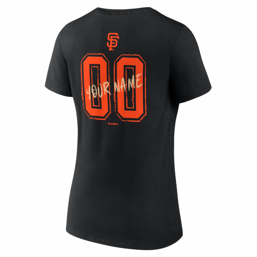 San Francisco Giants Women's Hustle Personalized Name & Number V-Neck T-Shirt - MLB