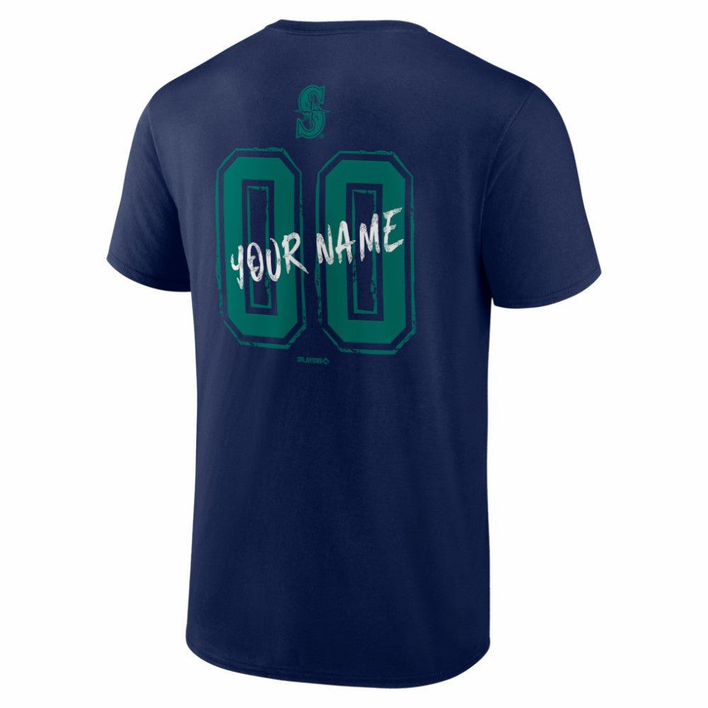 Seattle Mariners  Hustle Personalized Name & Number T-Shirt - MLB
