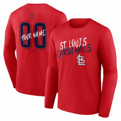 St. Louis Cardinals  Hustle Personalized Name & Number Long Sleeve T-Shirt - MLB