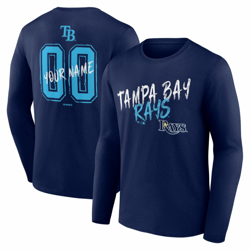 Tampa Bay Rays  Hustle Personalized Name & Number Long Sleeve T-Shirt - MLB