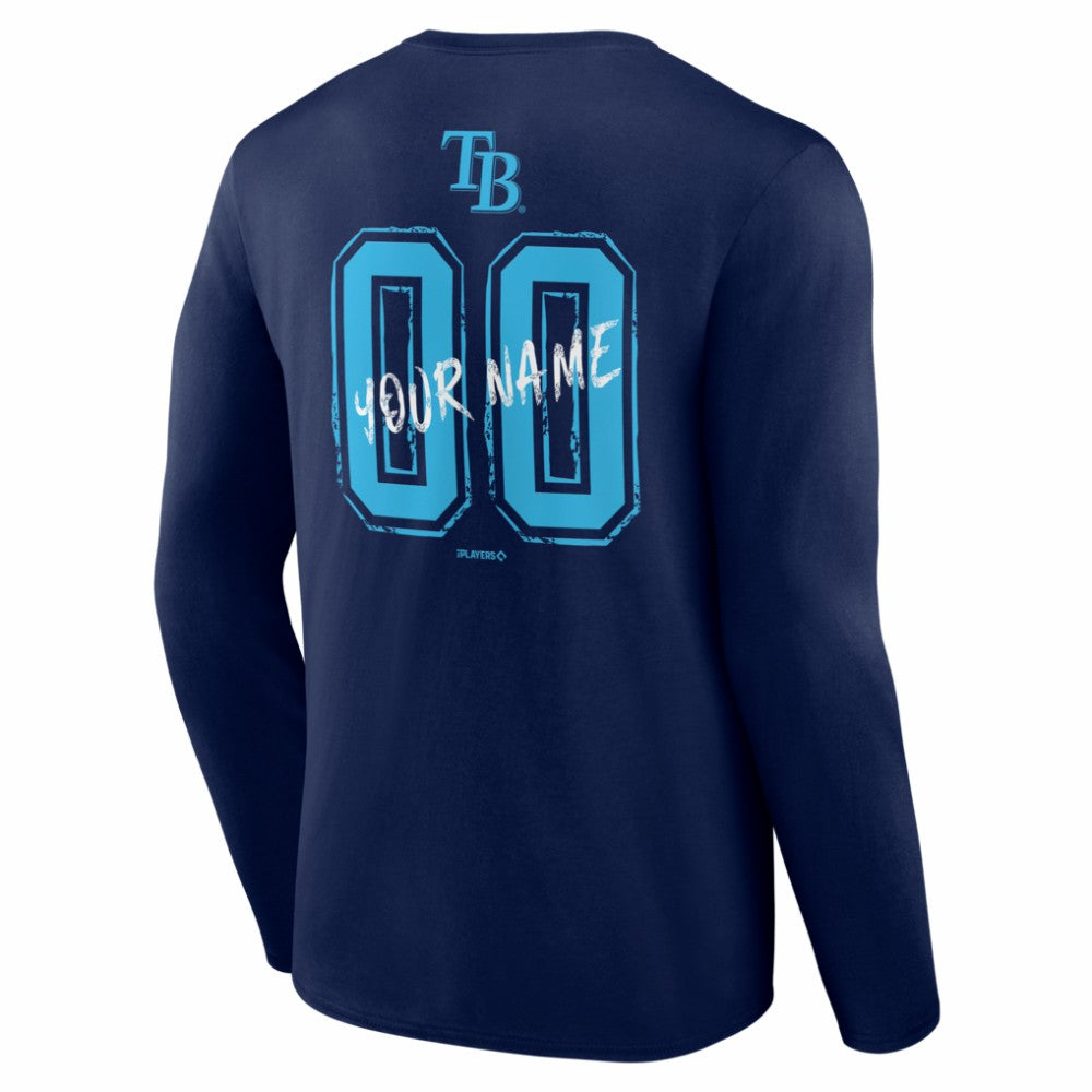Tampa Bay Rays  Hustle Personalized Name & Number Long Sleeve T-Shirt - MLB
