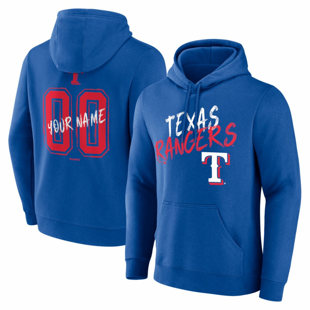 Texas Rangers  Hustle Personalized Name & Number Hoodie - MLB
