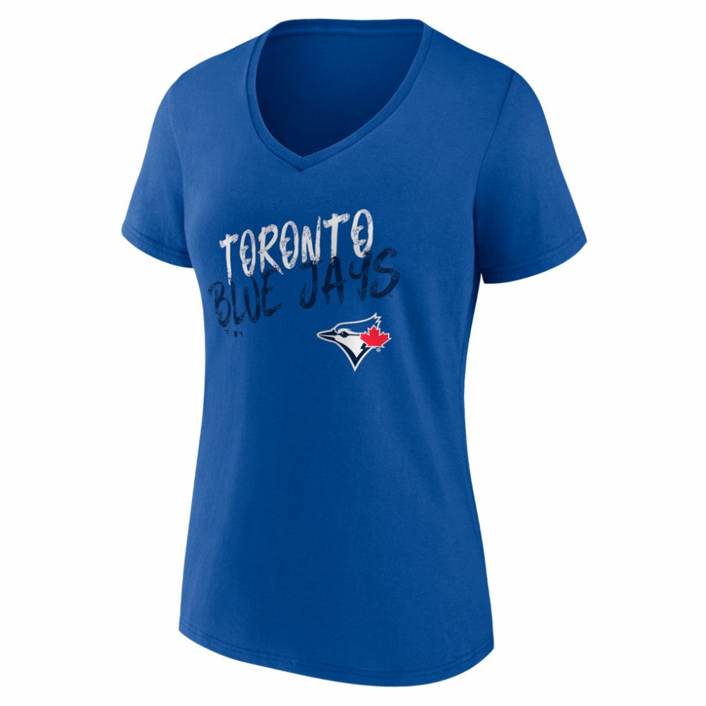 Toronto Blue Jays Women's Hustle Personalized Name & Number V-Neck T-Shirt - MLB