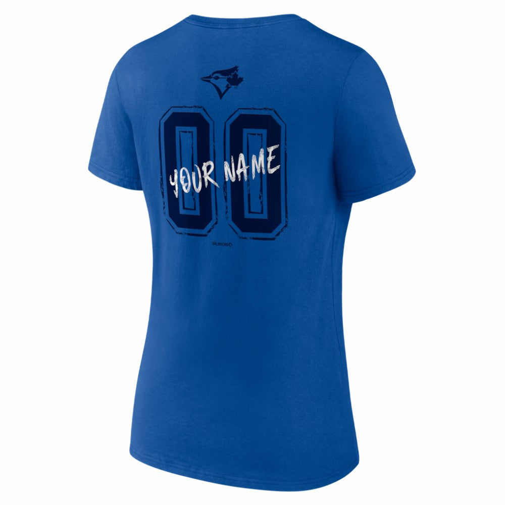 Toronto Blue Jays Women's Hustle Personalized Name & Number V-Neck T-Shirt - MLB